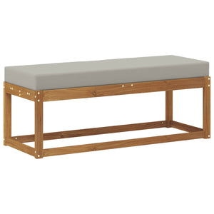 Hocker Bank mit Kissen, Natur/Hellgrau