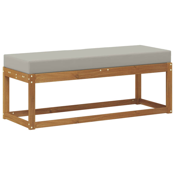 Hocker Bank mit Kissen, Natur/Hellgrau