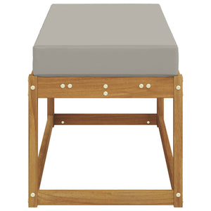 Hocker Bank mit Kissen, Natur/Hellgrau