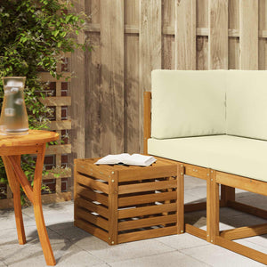 Outdoor Hocker Bank Akazie Massivholz 43x43x37 cm