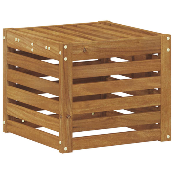 Outdoor Hocker Bank Akazie Massivholz 43x43x37 cm