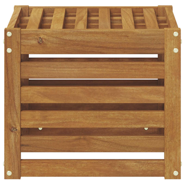 Outdoor Hocker Bank Akazie Massivholz 43x43x37 cm