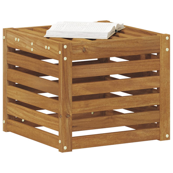 Outdoor Hocker Bank Akazie Massivholz 43x43x37 cm