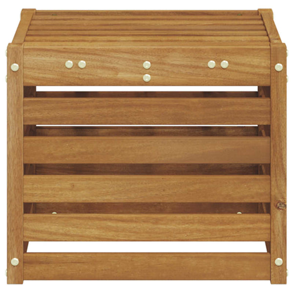 Outdoor Hocker Bank Akazie Massivholz 43x43x37 cm