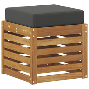 Akazienholz Hockerbank 2er Set