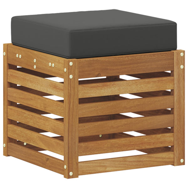 Akazienholz Hockerbank 2er Set