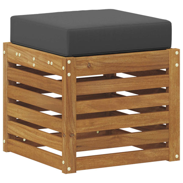 Akazienholz Hockerbank 2er Set