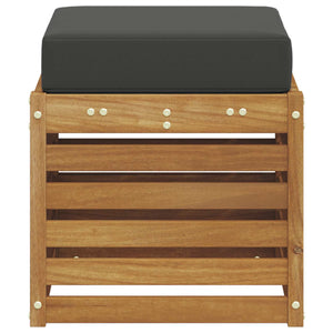 Akazienholz Hockerbank 2er Set