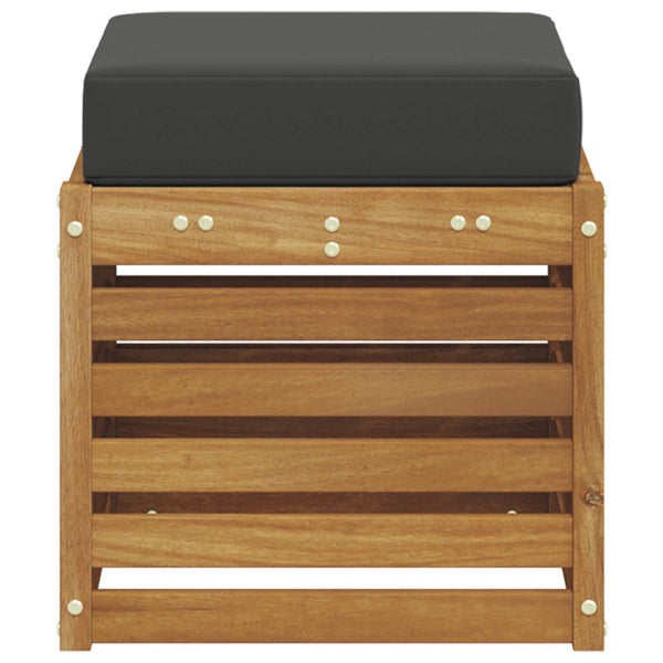 Akazienholz Hockerbank 2er Set