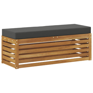 Hocker Bank mit Kissen, Natur/Anthrazit, 115cm