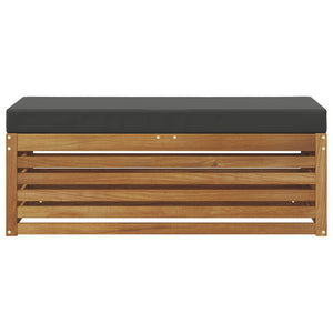 Hocker Bank mit Kissen, Natur/Anthrazit, 115cm