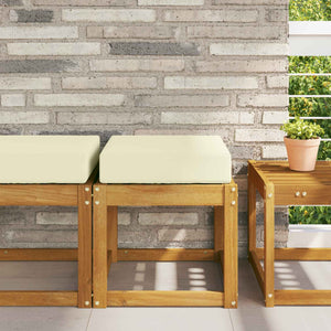 Creme Outdoor Sitzkissen 40x40 cm