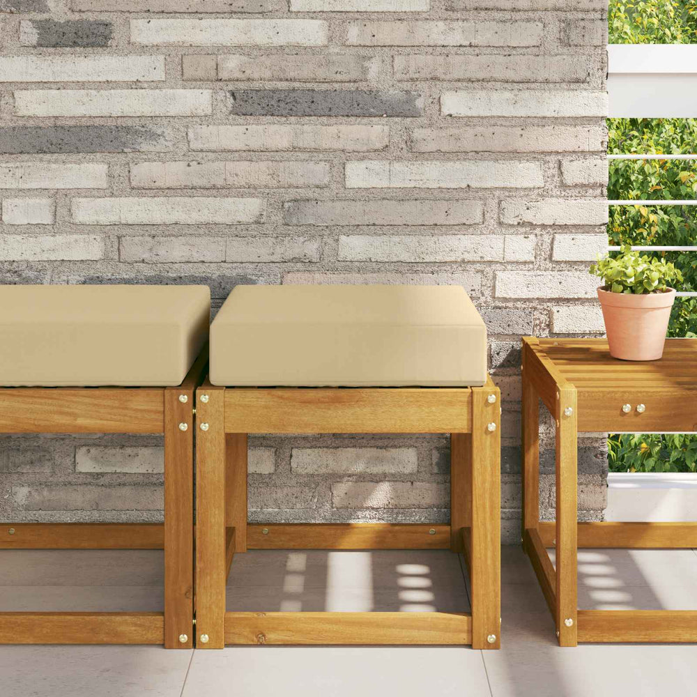 Beiges Outdoor Sitzkissen 40x40 cm