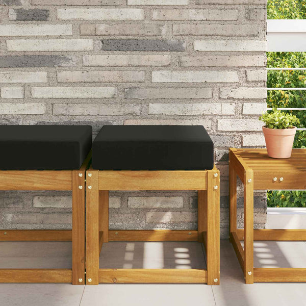 Schwarzes Outdoor Sitzkissen 40x40 cm