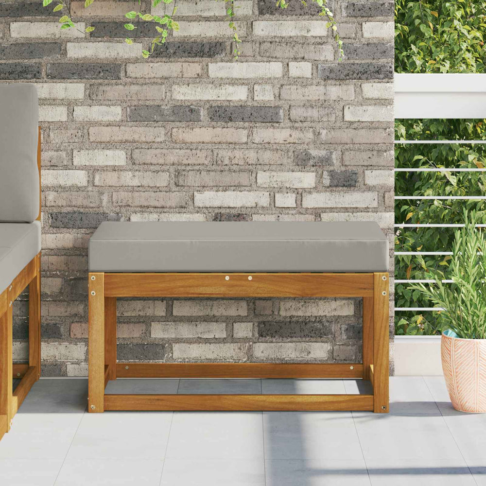 Graues Outdoor-Sitzkissen 80x40 cm
