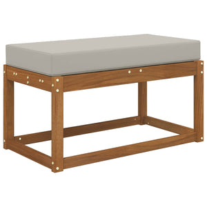 Graues Outdoor-Sitzkissen 80x40 cm