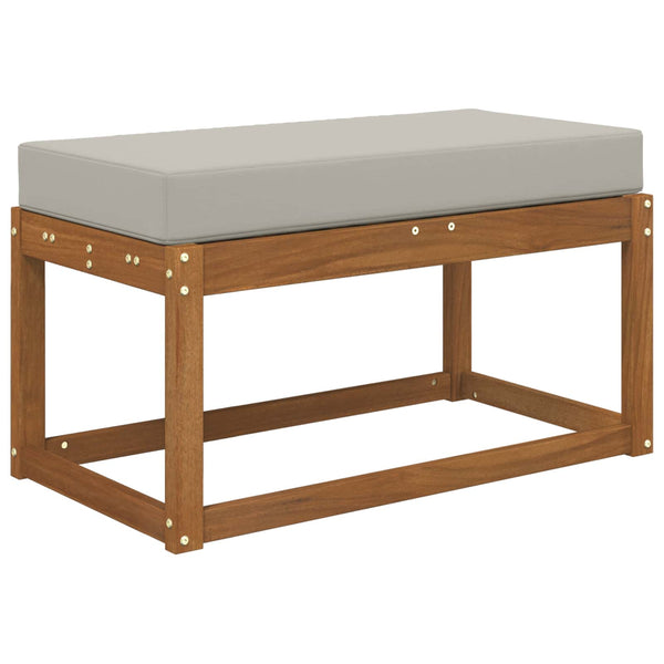 Graues Outdoor-Sitzkissen 80x40 cm