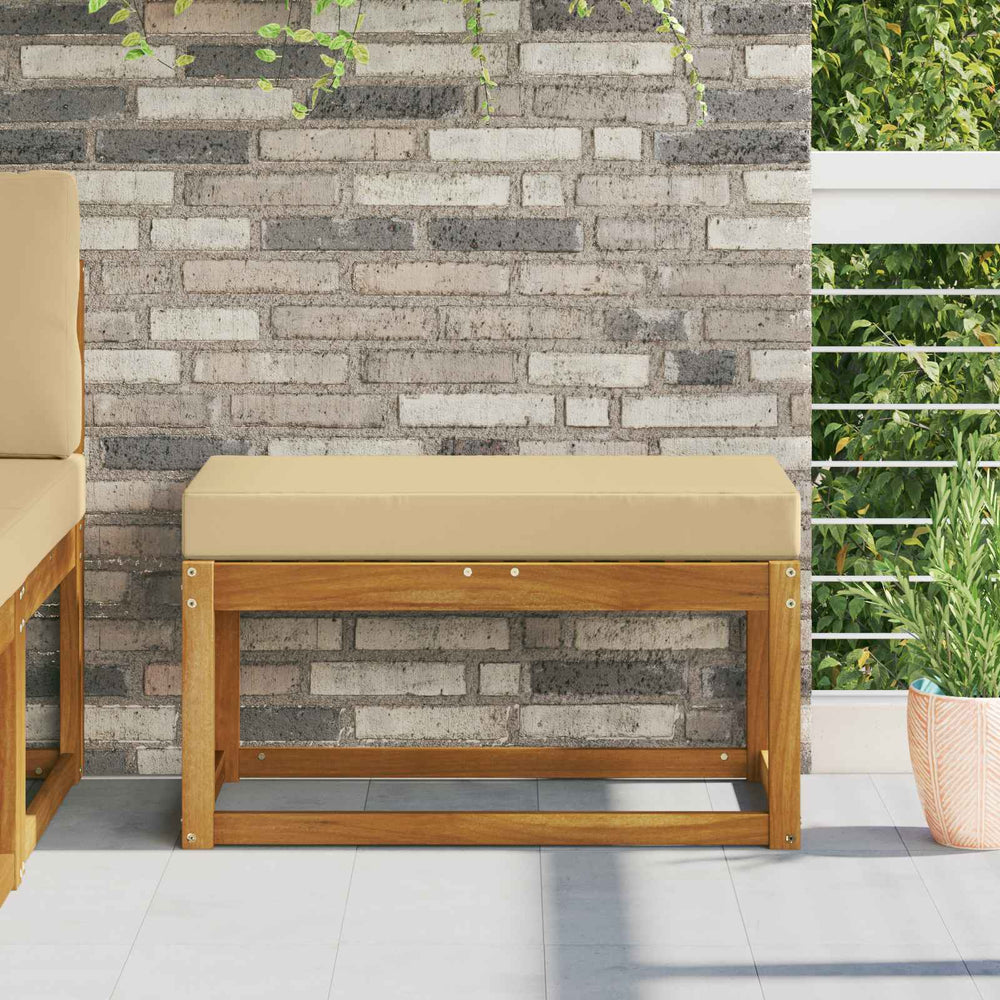 Beiges Outdoor-Sitzkissen 80x40 cm