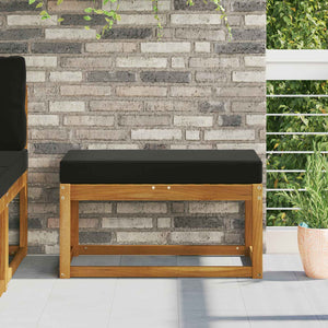 Schwarzes Outdoor-Sitzkissen 80x40 cm