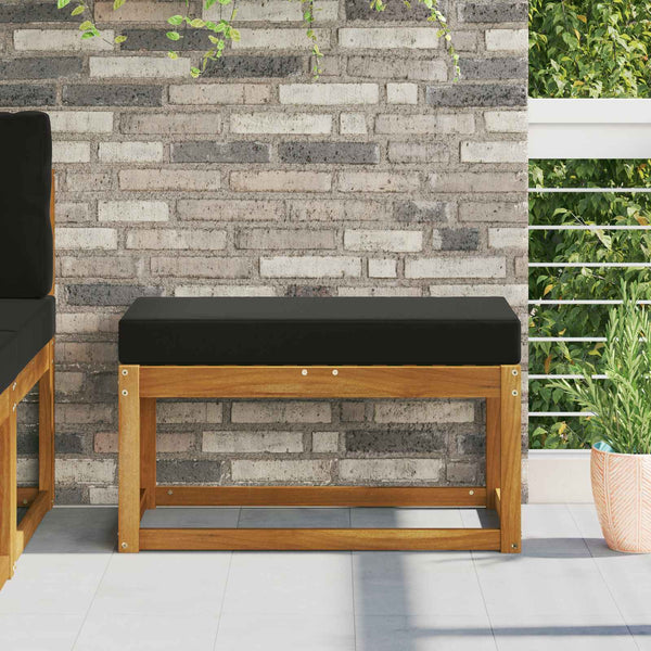 Schwarzes Outdoor-Sitzkissen 80x40 cm