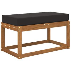 Schwarzes Outdoor-Sitzkissen 80x40 cm
