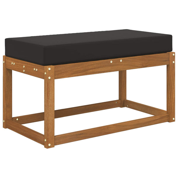 Schwarzes Outdoor-Sitzkissen 80x40 cm