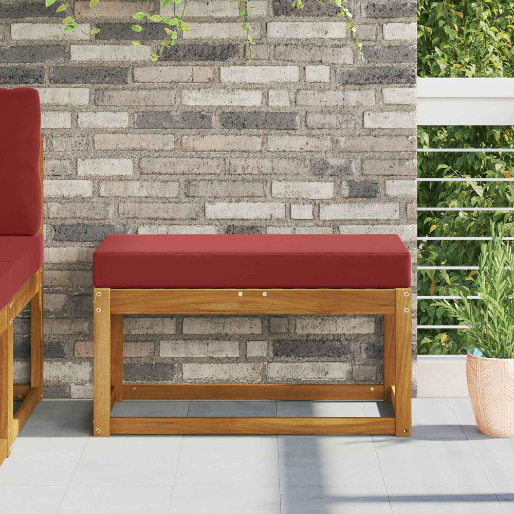 Weinrotes Sitzkissen für Outdoor, 80x40 cm
