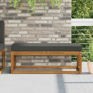 Anthrazitfarbenes Outdoor-Sitzkissen 115x40 cm