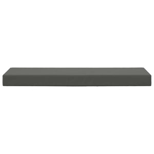Anthrazitfarbenes Outdoor-Sitzkissen 115x40 cm