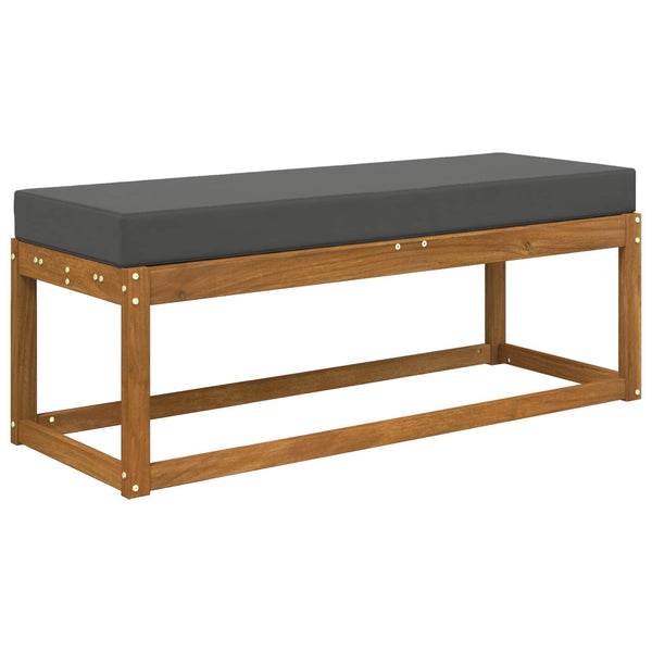 Anthrazitfarbenes Outdoor-Sitzkissen 115x40 cm