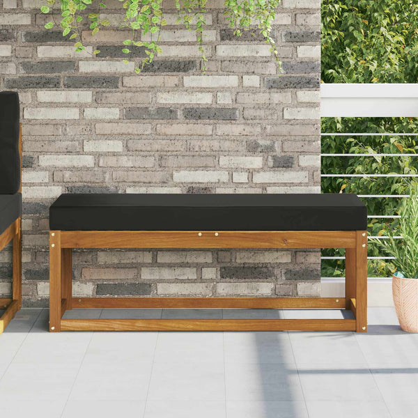 Schwarzes Outdoor-Sitzkissen 111,5 cm