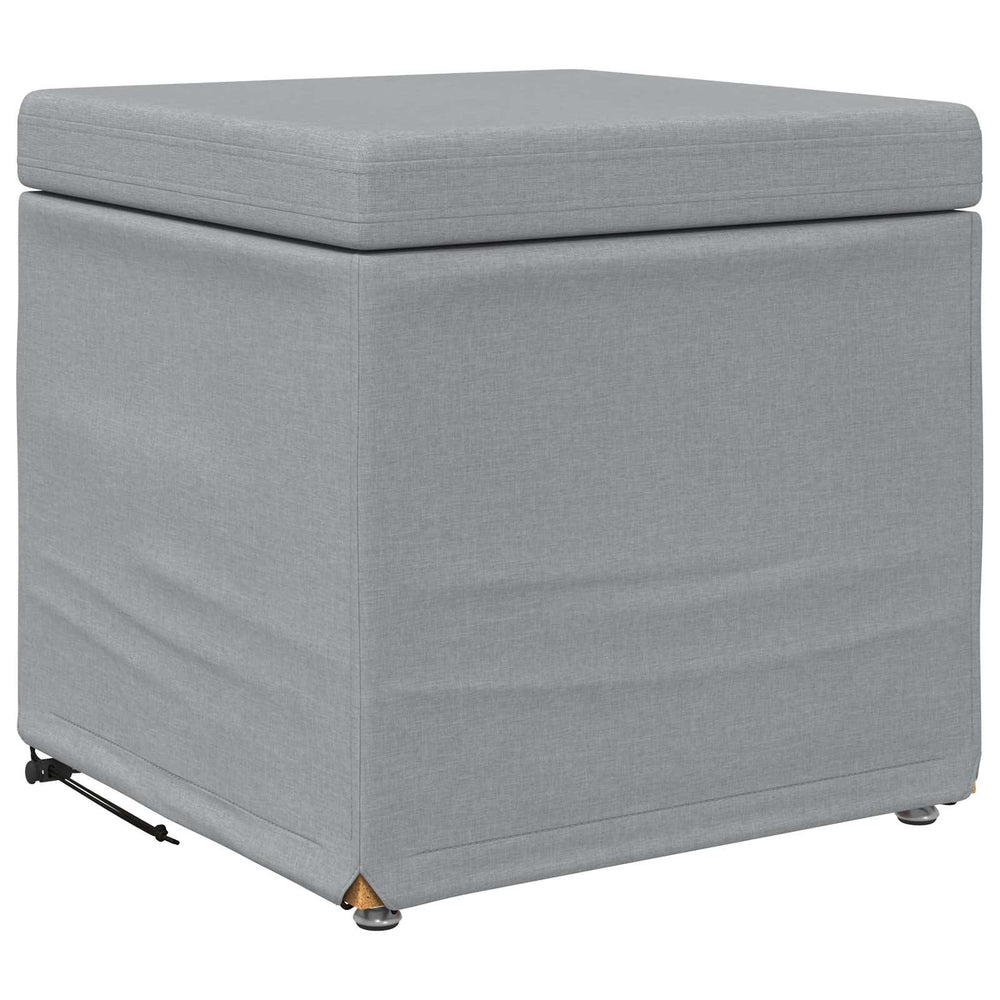 Hellgrauer Hocker Stoff Pressholz 41x41x40cm