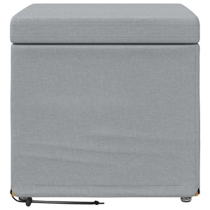 Hellgrauer Hocker Stoff Pressholz 41x41x40cm