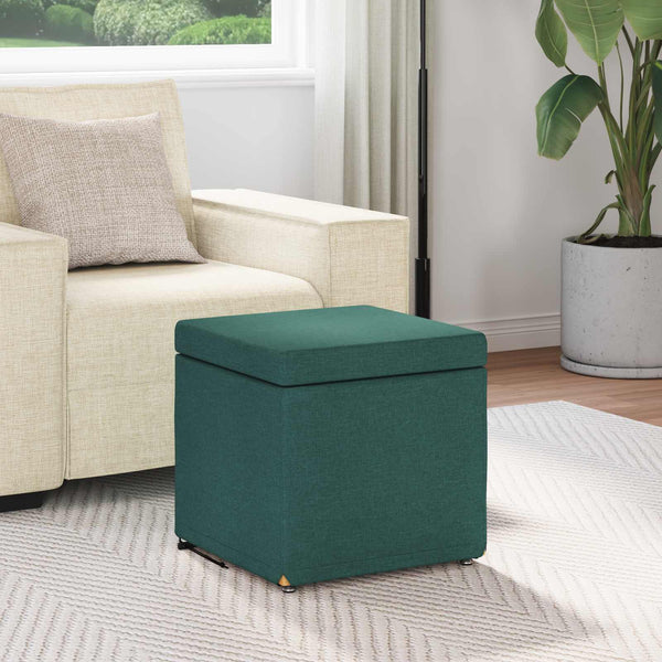 Dunkelgrüner Hocker, 41 cm