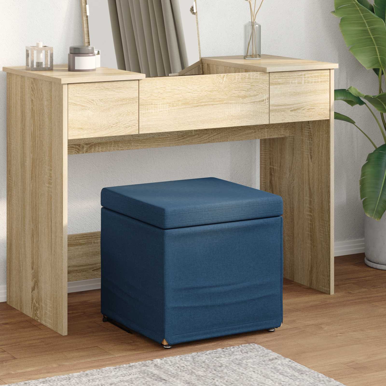 Blauer Hocker 41x41 cm