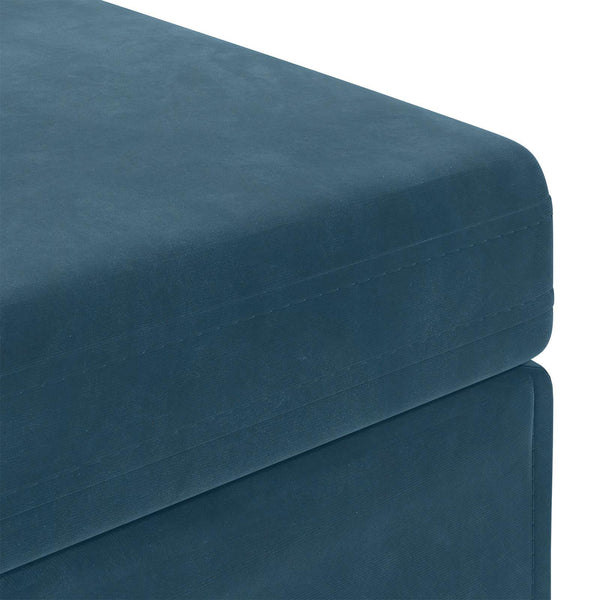 Blauer Samt Hocker 41x41x40cm