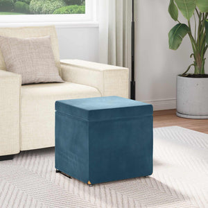 Blauer Samt Hocker 41x41x40cm