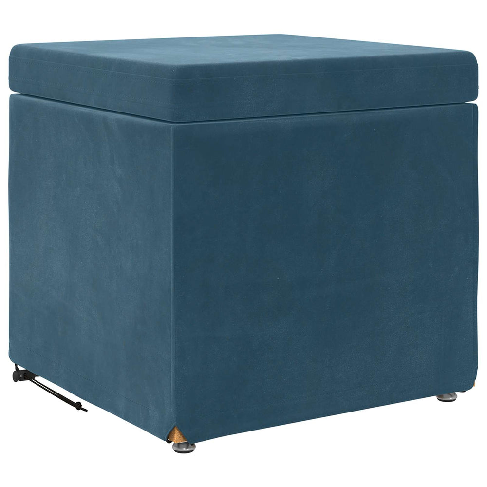 Blauer Samt Hocker 41x41x40cm