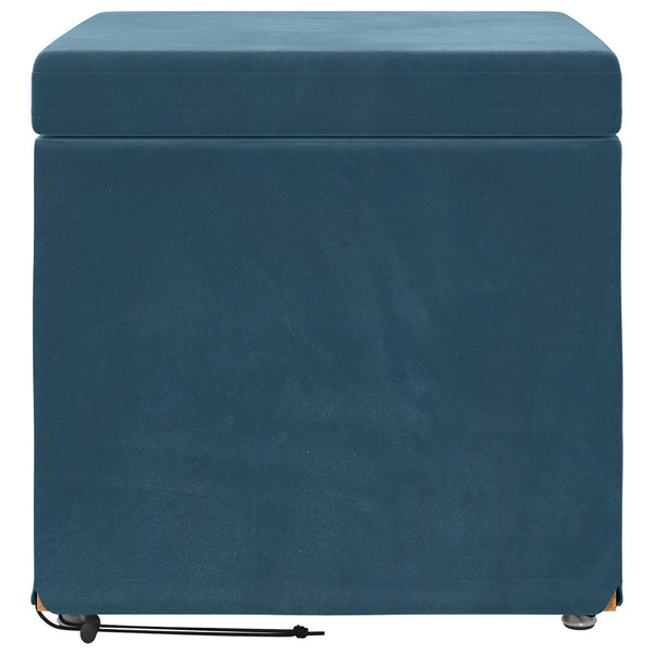 Blauer Samt Hocker 41x41x40cm