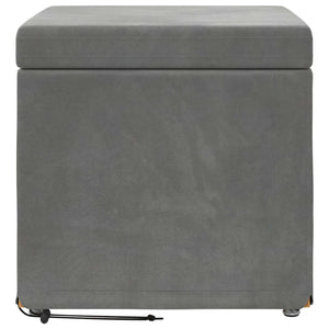 Dunkelgrauer Samt Hocker 41x41 cm