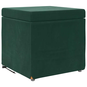 Dunkelgrüner Samt Hocker 41x41x40cm