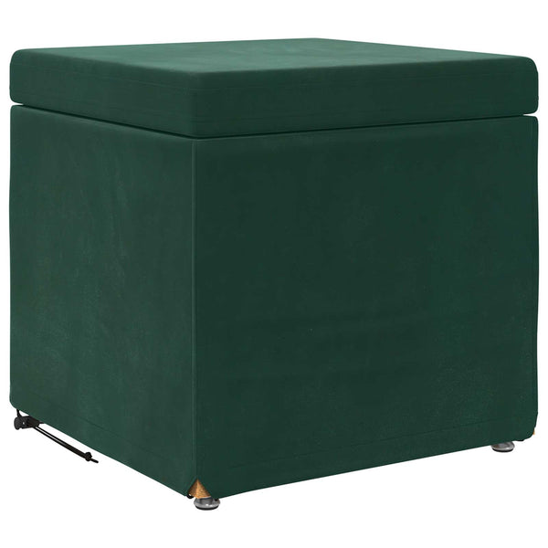 Dunkelgrüner Samt Hocker 41x41x40cm