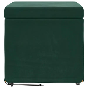 Dunkelgrüner Samt Hocker 41x41x40cm
