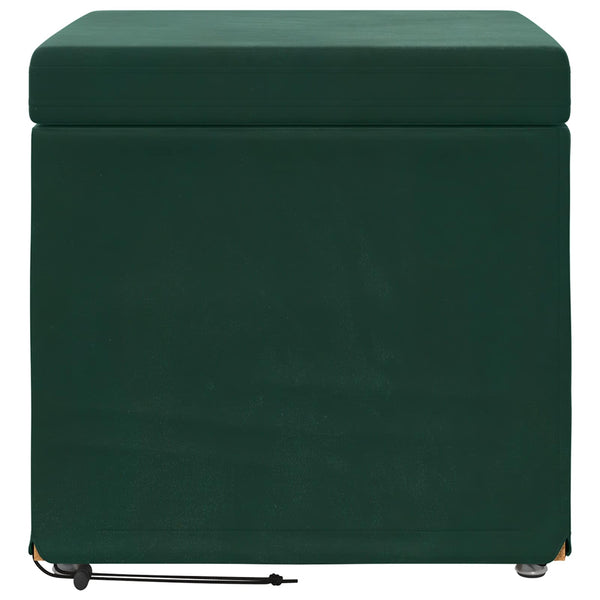 Dunkelgrüner Samt Hocker 41x41x40cm