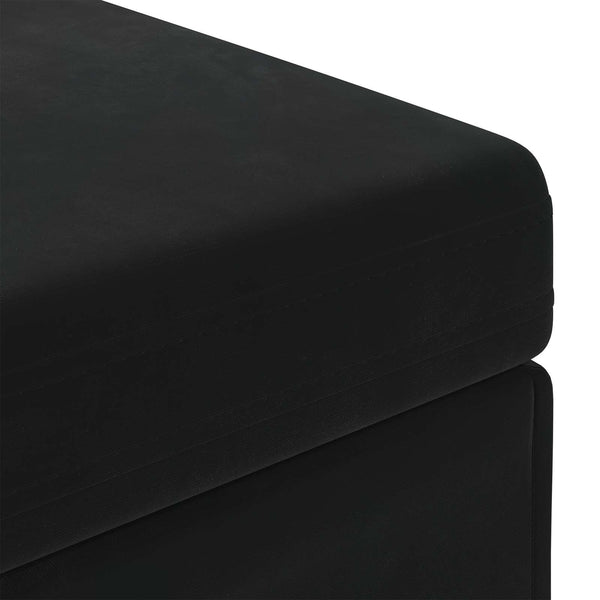 Schwarzer Samt Hocker 41x41x40cm