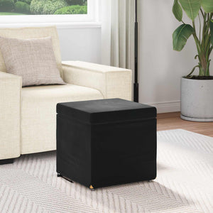 Schwarzer Samt Hocker 41x41x40cm