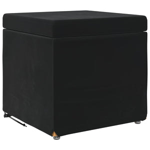 Schwarzer Samt Hocker 41x41x40cm