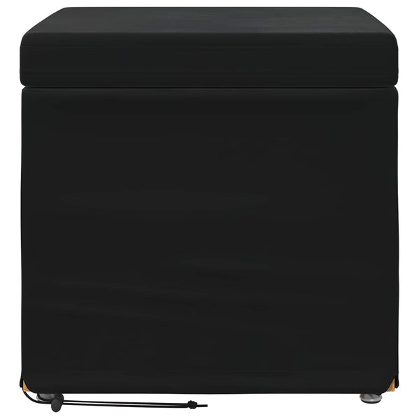 Schwarzer Samt Hocker 41x41x40cm