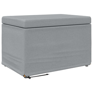 Hocker Hellgrau Stoff/Pressholz 61x41x40cm