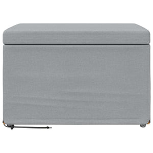 Hocker Hellgrau Stoff/Pressholz 61x41x40cm